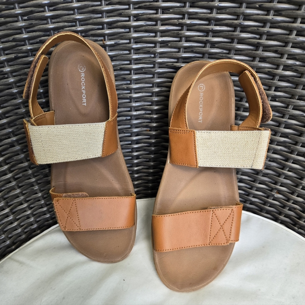 Rockport Womens Weekend Casuals Keona Gore Rich Tan Smooth V79183 NIB size 8